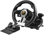 PC Racing Steering Wheel, PXN V3II USB Car Driving Race Gaming Steering Wheel with Pedals for Windows PC, PS3, PS4, Nintendo Switch, Xbox One, Xbox Series X/S