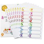 128pcs Name Labels for Kids School Supplies Self-Laminating, Waterproof, Dishwasher Safe, Freezer Safe, Daycare Labels, Personalized Name Stickers Tags for Water Bottles, Food Container, Lunch Boxes