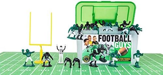 Kaskey Kids Football Guys – Green/Black Inspires Kids Imaginations with Endless Hours of Creative, Open-Ended Play – Includes 2 Teams & Accessories – 28 Pieces in Every Set!