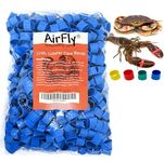 AirFly Crab, Lobster Claw Rubber Bands, Protect Lobsters & Crabs, Cook Safe FDA-compliant silicone, Made in USA, 600 pcs (Blue)