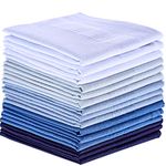 Pangda 15 Pack Cotton Handkerchiefs Large Pocket Squares Hankies for men (Multicolor-1)