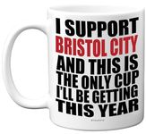 Funny Football Mug Gift for Bristol City Fans - Footy Only Cup - Joke Xmas Birthday Mugs Present Gifts for Son Dad Brother Uncle Colleague Friend Cousin, 11oz Ceramic Dishwasher Safe Coffee Tea Cup