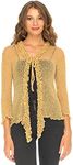 SHU-SHI Womens Sheer Shrug Ruffle C