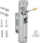 Wall Mounted Outdoor Stainless Steel Cigarette Butt Receptacle （Silver,1pc）