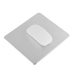 DIGIFLEX Aluminium Mouse Mat – Non-Slip Metal Mouse Pad - Strong Durable Waterproof – Stylish Modern Design -Protective for Office Home Gaming – 22 x 18cm - Silver