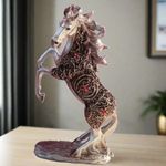 ALILA Big Size Horse Statue Good Luck Vastu Showpiece Idol for Gifting & Home Office Table Desk Decoration, 16 Inches / 40 cm