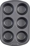 GoodCook 04033 Non-Stick Texas Muffin Pan, Steel, 3-1/2 in Dia x 16-1/2 in L x 10 in W x 8.7 in H