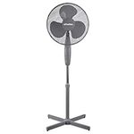 Schallen 16" Electric Oscillating Floor Standing Tall Pedestal Air Cooling Fan (Grey)