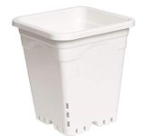 Hydrogarden Active Aqua 9"x9" Square White Pot, 10" Tall, Pack of 24, 9"