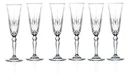 Lorren Home Trends RCR Crystal Melodia Collection Champagne Flutes Glass Set