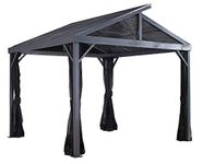 Sojag Outdoor 10' x 10' Sanibel II Hardtop Gazebo Outdoor Sun Shelter with Mosquito Netting