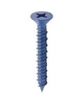 IMScrews 1/4" x 2-1/4" Blue Flat Head Concrete Screws for Anchoring in Concrete, High-Low Thread, Pack of 25