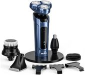 Shavers for Men pubic Hair and Beard, Electric Razor for Men face, 5 in 1 Dry Wet Waterproof Rotary Men's Face Shaver Razors, Cordless USB Rechargeable for Shaving, Ideas for Dad Husband