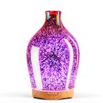 Porseme 280ml Essential Oil Diffuser 3D Glass Aromatherapy Ultrasonic Humidifier - Auto Shut-Off, Timer Setting, BPA Free for Home Hotel Yoga Leisure SPA Gift