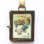 Rabbit Framed Postage Stamp Gift Ornament