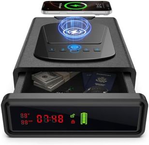 CVLIFE Biometric Gun Safe, Fingerprint Gun Safe,3-in-1 Alarm Clock Safe
