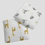 Mahaveer Cotton Cloth Premium Baby Washable Reusable Absorbent,Extra Soft Face Towels/Washcloth Muslin Cotton Cloth for Sensitive Skin Super Soft Hygiene Eco-Conscious&Safe (Pack of 2) Panda & Bee