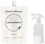 Bower Collective Natural Limescale Remover Spray with Glass Dispenser, Bathroom Cleaner & Shower Screen Cleaner, Multi Surface Cleaner for Lime Scale Removal, 1 Litre & Dispenser Starter Kit