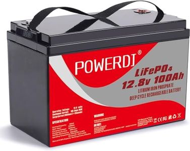 LiFePO4 Battery 12V 100Ah Lithium Iron Phosphate Battery Built-in Lithium Iron Phosphate Battery BMS Max 5000 Life Cycle Lithium Battery for RVs Solar Systems Golf Carts UPS Camping Boats and More