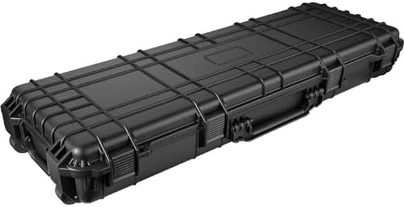 tectake® Caja de Armas largas, Maletin para Rifle, Armas, Carcasa Rígida, Airsoft Armas, Caza, Escopeta de Perdigones, Carabina, Francotirador - Negro