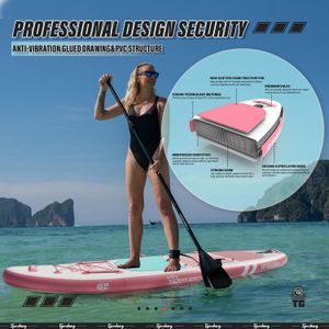 TIGERXBANG 10'6 Inflatable Paddle Board – Pink SUP