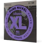 D'Addario EPN115 Pure Nickel Electric Guitar Strings - Blues/Jazz Rock 11-48