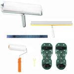 Self-Leveling Tool Kit, Floor Leveling Spiked Roller Mefape Stainless Steel Scraper Spike Shoes Rake for Self Leveling Cement, Floor Construction, Floor Paint Tool