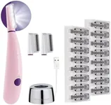 Michael Todd Beauty - Sonicsmooth Pro+ Dermaplaning System - with LED Light - 2 in 1 Women's Face Exoliation & Peach Fuzz Hair Remover - 16 Safety Tips & 2 Microdermabrasion Tips