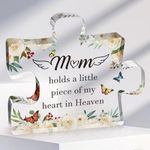 Memorial Gifts for Loss of Mother, Mom Memorial Gifts Acrylic Puzzle Plaque, Sympathy Gifts for Loss of Mom, In Memory of Mom Gifts, Bereavement Gifts Condolence Gifts Funeral Gifts for Loss of Mother