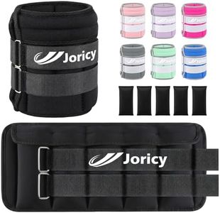 Adjustable Ankle Weights for Women Men 1-20 LBS 1 Pair Wrist Leg Arm Weights with Removable Weight, Strength Training Weight for Jogging, Walking, Running, Fitness, Gym Workout, Black