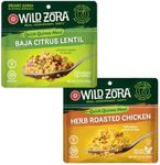 Wild Zora Instant Organic Quinoa Meals - Quick & Tasty Prepared Quinoa Bowls, Pantry Staples Gluten-Free Meal with Lentils Plus 10g Olive Oil Packet - Best Sellers Variety (2-Pack)