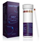 Saltwater Hot tub Test Strips, Swimming Pool and Spa Salt Test Strips Kit for Sodium Chloride Content 0-8000 ppm, 25 Count