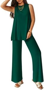 PRETTYGARDEN 2 Piece Lounge Sets for Women Summer Airport Travel Outfit 2026 Casual Matching Spring Clothes Track Sweat Suits (Green,XX-Large)