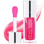 Hydrating Lip Oil Lip Glow Oil & Long Lasting Plumping Lip Gloss Non-StickyTinted Lip Balm Lip Care Transparent Toot Lip Oil Prevents Lip Lines and Dry Cracked Lips (Cherry)