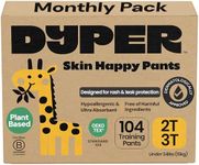 DYPER Toddler Training Pants 2T-3T for Boys & Girls Hypoallergenic, Unscented, Plant-Based & Perfect for Sensitive Skin, Leakproof Potty Training Pants for Day & Overnight Protection