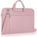 Ferkurn Laptop Bag Case for Women Men, Laptop Sleeve Computer Bag Briefcase with Shoulder Compatible with Macbook Pro/Air, HP Chromebook, Dell XPS, ASUS, Acer, Samsung, Pink, 17 17.3 Inch