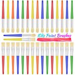 Paint Brushes for Children, Anezus 30 Kids Paint Brushes Bulk Craft Paint Brushes Set with Jumbo Round Watercolor Paint Brush and Large Flat Craft Paint Brushes