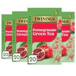 Twinings Green Tea & Pomegranate 80 Tea Bags (Multipack of 4 x 20 Bags)