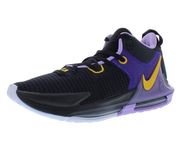 Nike Men's Lebron Witness 7 Basketball Shoe, Black/University Gold-lilac, 10