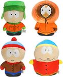 Poptrend 4 PCS South Park Plush Kenny 7''/18cm Cartman Stan Kyle Stuffed Toy Doll for Kids Birthday,Christmas,Party Gift (4 PCS)