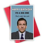 The Office Birthday Card for Friend, Happy Birthday Card for Him, Michael Scott Bday Card for Her, Funny Birthday Gifts for Women Men