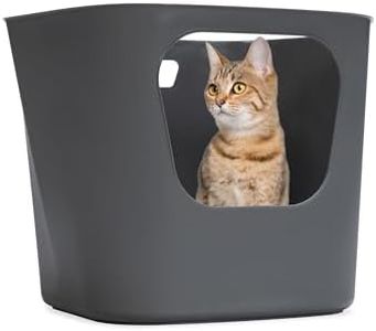 Karlie 522869 Katzentoilette Lotus Eco L: 54,4 B: 43,9 H: 40,5 cm grau