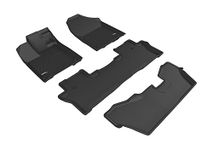 3D MAXpider L1HD07301509 Custom Fit Kagu Rubber Complete Set All-Weather Floor Mat for Select Pilot Models, Black