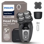 Philips Head Shaver Pro 7000 Series - Skull Shaver for Men and Women, 360° Flexing Head & ComfortCut Blades for Clean Shave, Gentle on Skin, Model HS7980/15