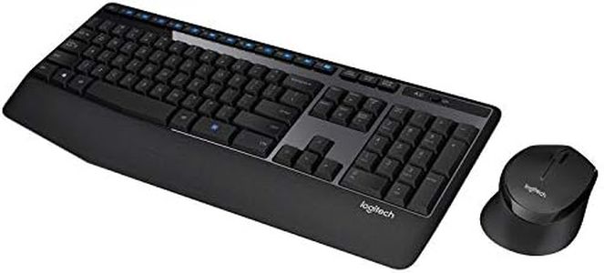 Logitech MK345 Wireless Combo – Full-Sized Keyboard with Palm Rest and Comfortable Right-Handed Mouse, Black, 4 Pack