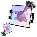 Dashboard & Windshield Car Tablet Mount Holder, 360° Rotatable Suction Cup Window Dash Phone Stand for iPad Pro 12.9/9.7/11/10.5/Air/Mini 6 5 4, Samsung Galaxy Tab, iPhone 15/14, 4.7"-12.9" Tab Phone