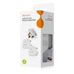 Aieve Australia to UK Plug Adapter,AUS NZ to UK Power Plug Adaptor,UK Converter Plug Travel Adapter for Australian/Argentina/Fiji(3-Pack,Type I)