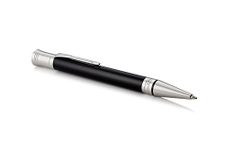 Parker Duofold Ballpoint Pen | Classic Black with Palladium Trim | Medium Point Black Ink Refill | Premium Gift Box