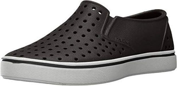 Native Kids Shoes unisex-kids Miles Water Shoe,jiffy black/shell white,12 Medium US Little Kid
