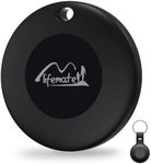 Bluetooth Tracking Tag with Leather Keychain, MFi Certified Key Finder Locator, Luggage Tracker, Works with Find My App iOS Only, Item Finder for Car Keys, Bags, Backpacks, 1-Pack